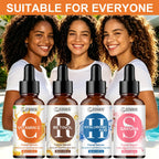 JUINHOU 4pcs Vitamin C + Retinol +Sakura + Hyaluronic Acid Serum Brightening & Hydration Combo Supple Skin For All Skin Type
