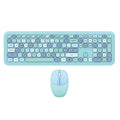 MOFii Wireless Keyboard & Mouse Combo, Cute Macaron Cat Paw Round Keycaps Silent Office Set for Laptops and Desktops