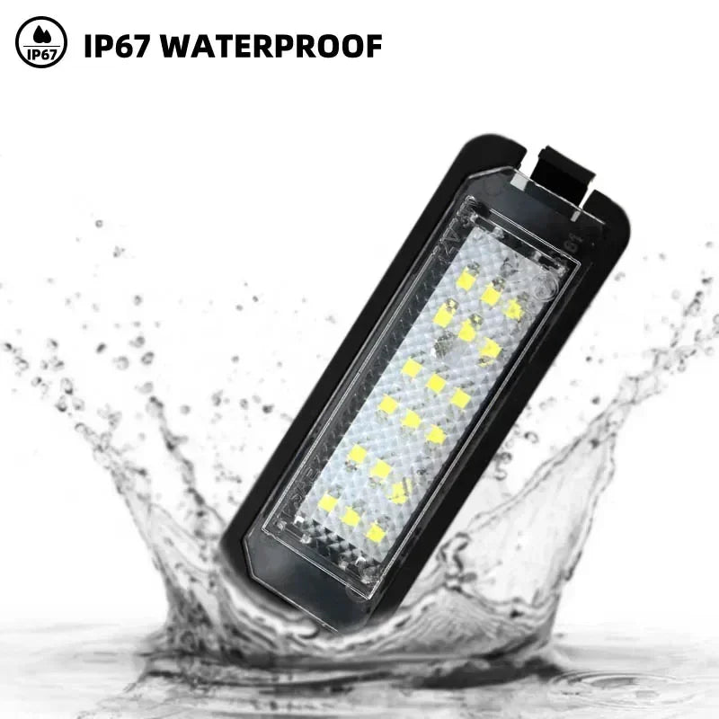 12V Car License Plate Lights LED Lamp Auto Accessories for VW Golf 4 5 6 7 MK4 MK7 Passat CC Scirocco Skoda Seat Leon Ibiza