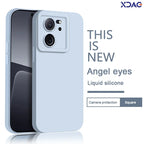 Durable Matte Angel Eyes Case for Xiaomi 13T 13 T Pro Shockproof Soft Square Liquid Silicone Original Mi13T 13TPro 5G Back Cover