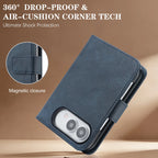 2 in 1 Detachable For Magsafe Magnetic Wallet Card Slot Flip Phone Case For Apple iPhone Duo 18 Fold 2026 PU Leather Cover