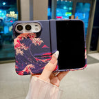 Shockproof Duo Thin Carbon Fiber Leather Magnetic for Magsafe Phone Case for IPhone Duo Apple 18 Fold Hinge Protective Cover