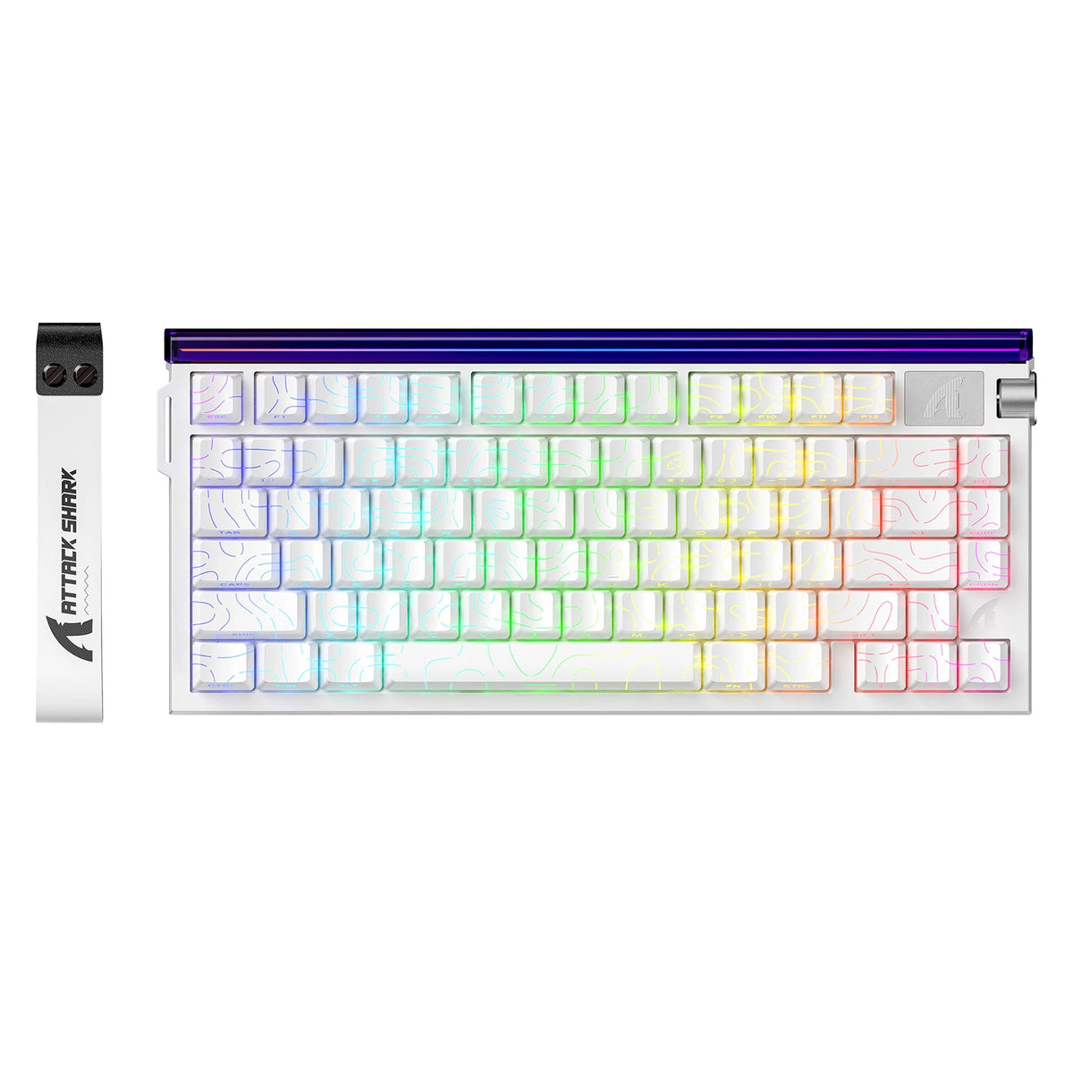 ATTACK SHARK R85 HE Wired 75% Hall Effect Rapid Trigger Mechanical RGB Gaming Keyboard with 8K Polling,0.05mm RT Accuracy