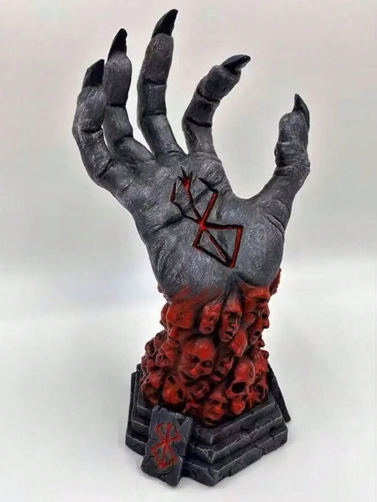 Creativity Demon's Berserk Divine Hand Statue - Gothic Halloween Decor, Anime Horror Collectible Resin Art with Bone Details han