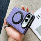 360° Rotating Bracket Magnetic Case For iPhone Duo For Magsafe PU Leather Shockproof Cover Funda