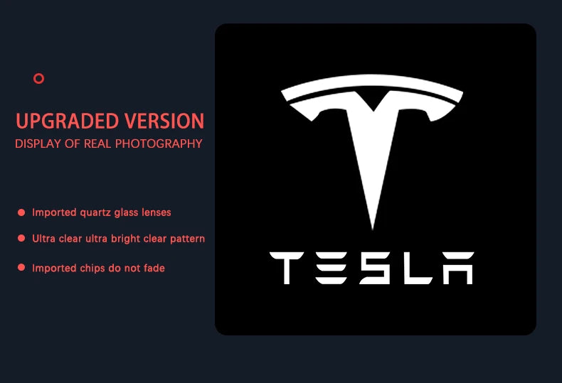 Tesla 2pcs Car HD Projector Lamp LED Door Welcome Light For Tesla Model S Model Y Model 3 Model X