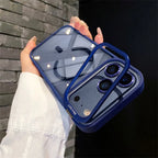 Luxury Bracket Stand Magnetic Phone Case for iPhone 18 Pro 17 16 Plus 15 14 13 12 Pro Max With Lens Protector Cover for Magsafe
