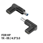 20V100W Laptop Power Adapter Connector DC Plug USB Type C Female to DC Male Jack Converter for Hp Dell Asus Acer Lenovo Notebook