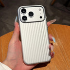 Luxury Phone Case For iPhone 18 17 Pro Max 16 15 14 Plus 13 12 Slim Matte Luggage Striped Textured Corrugated Shockproof Cover