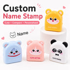 Personalized Cute Name Stamp Waterproof Clothing Label for Kids Self Ink Stamp for Kindergarten School Bags Custom Stamp