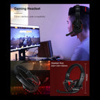 Gaming Keyboard 104 Keys & Gaming Mouse Controller 4-color Breathing Light Mouse 3.5mm Gaming Headset Anti-slip Mouse Pad Combo