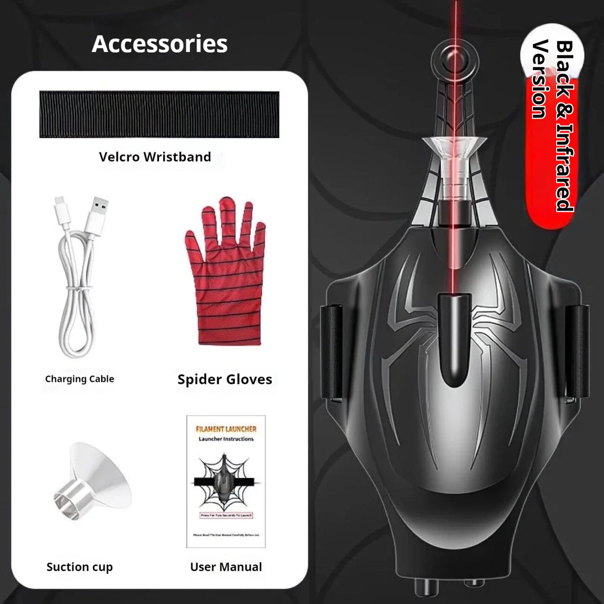 Spider Web Shooters Silk Cobweb Launcher Web Shooter Action Figure Manga Cosplay Accessories Gloves Toys Shoots Spiderwebs Gift
