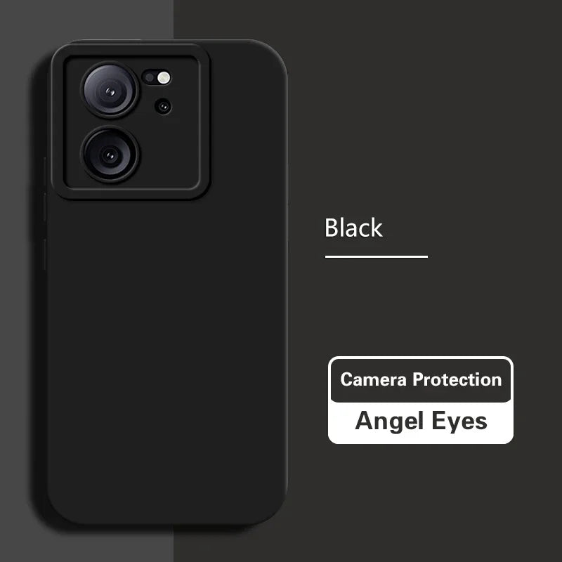 Durable Matte Angel Eyes Case for Xiaomi 13T 13 T Pro Shockproof Soft Square Liquid Silicone Original Mi13T 13TPro 5G Back Cover