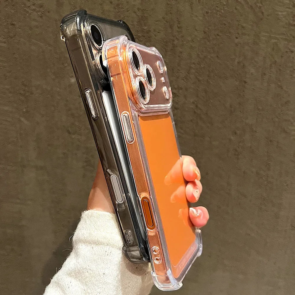 Shockproof Bumper Protector HD Clear Acrylic Phone Case For iPhone 18 17 16 15 14 13 12 11 Pro Max Back Cover Transparent Funda