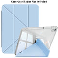 3+Y-fold Flip Clear Cover For iPad 10th 11th Gen 2025 7/8/9 10.2'' Start Case For Air 4 5 6 7 11 For Air 2 9.7 Pro 11 Mini 6 7