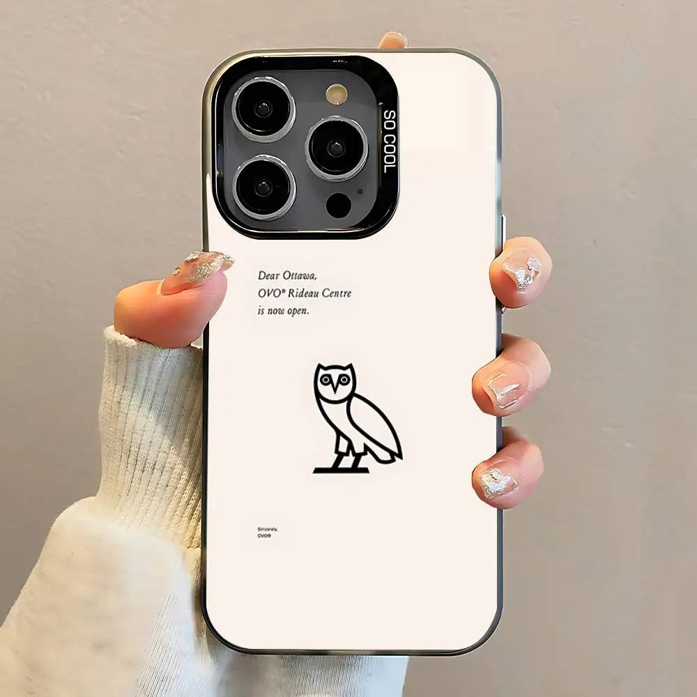 D-Drake O-OvO OWL Phone Case For iPhone 17 16e 16 15 14 13 12 11 mini Pro Max X XR XSMAX 8 7 Air Plus Anti Fall Matte Back Cover