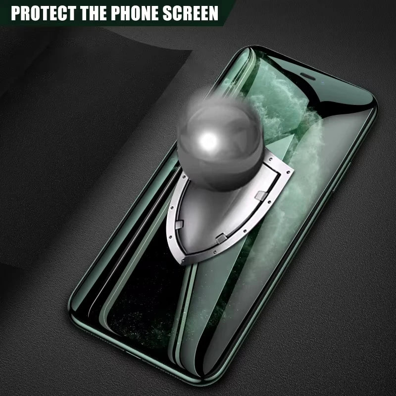 1-4Pcs 9H Screen Protector For iPhone 15 16 17 Pro Max 18 11 14 12 13 Mini X XS XR Protective Glass For iPhone 7 8 Plus SE Film
