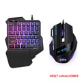 RGB Backlit Gaming Keyboard And Mouse Combo One-Handed Keypad with 3200 DPI Mouse Game Converter for PS4 Xbox Nintendo Switch