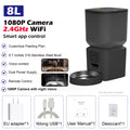8L Automatic Cat Feeder With 1080p Camera Video 5G WiFi Cat Food Dispenser Pet Smart Voice Recorder Tuya APP Pet Auto Feeder