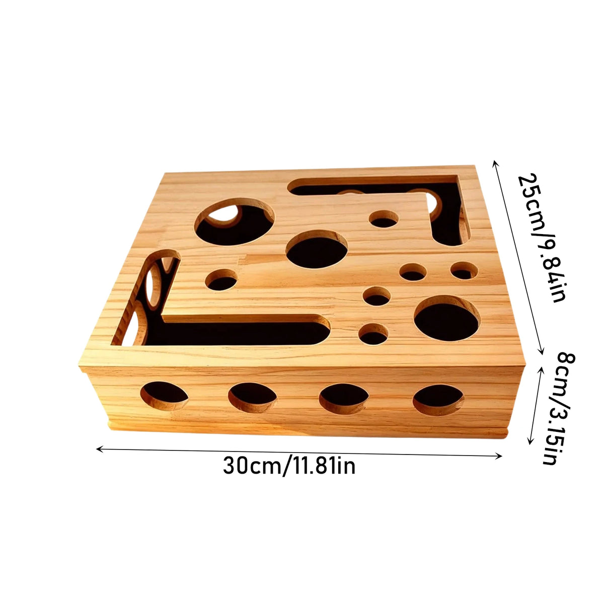 Juguetes de madera para gatos, rascadores de uñas, laberinto, estilo túnel, caja de excavación, juguetes interactivos para rascar de interior