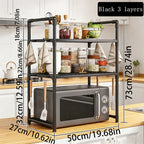 Kitchen Countertop Microwave Storage Rack, Multi-Layer Seasoning Storage Rack, Used For Storing Countertop Kitchen Utensils