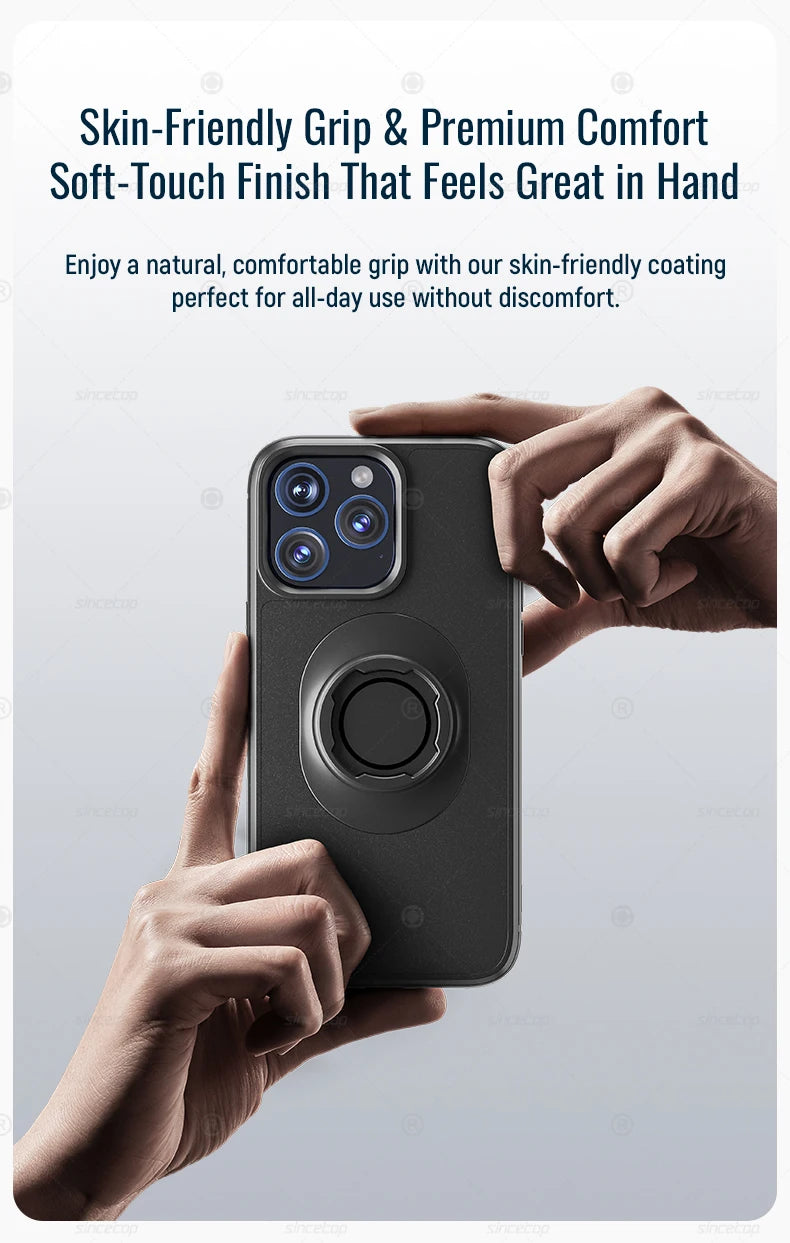 Shockproof Case for iPhone 17/16/15/14/13/12/11 Pro/X Max/XR Mini Lock-in Design Cover Fit Quad-style Bike/Moto Mount
