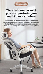 Ergonomic Home Office Chair, Comfortable Desk Chair for Students with Back Support, Long Sitting Study Chair