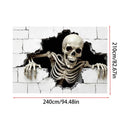 Halloween Garage Door Decorations Large Spooky Thick Fabric Vibrant Halloween Garage Door Banner Cover Decorations for Home Yard