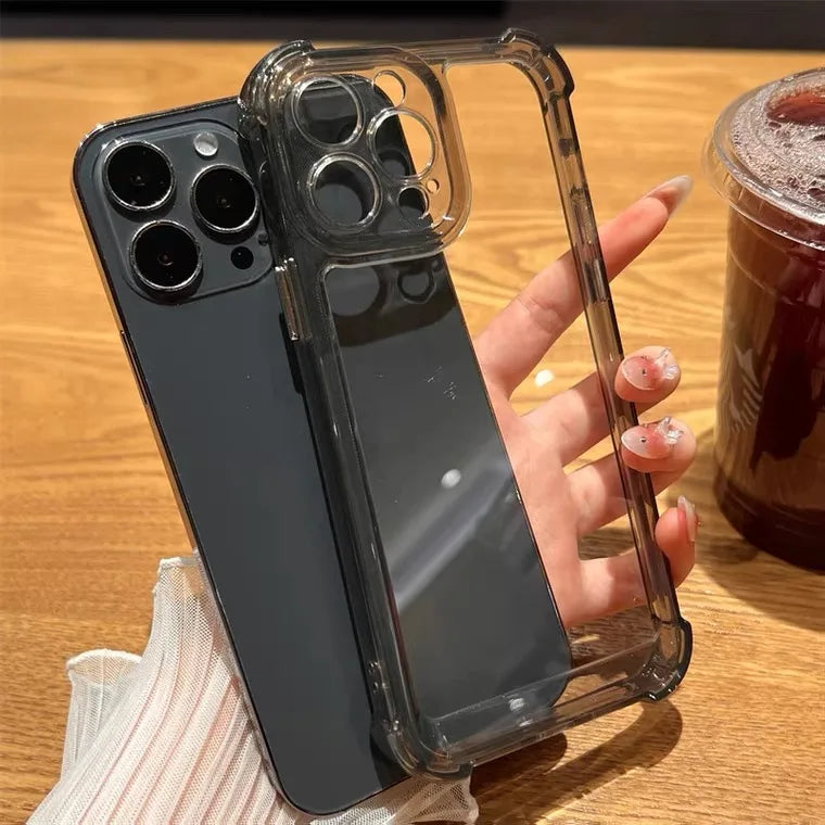 Luxury Shockproof Transparent Case For iPhone 17 16 15 14 13 12 11 Pro Max X Xs XR Max 7 8 Plus SE Clear Soft Bumper Cases Cover