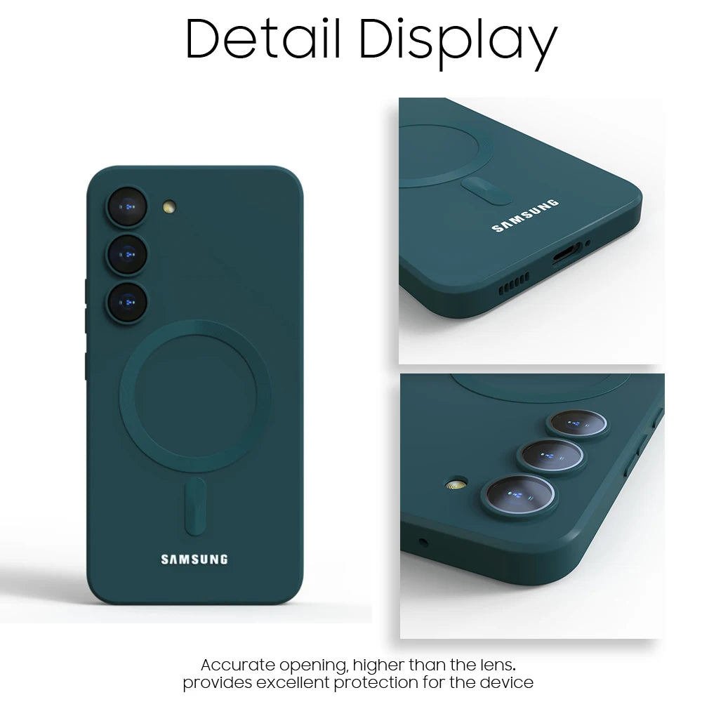 For Samsung Galaxy S25 S23 S22 S21 S26 Plus S24 FE A56 A55 A54 A36 A35 A16 Magnetic Case Shockproof Protective Back Cover Funda