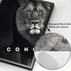 Animal Motivation Poster Panther Lion Motivational Canvas Posters Prints Canvas Painting Focus Conquer Fearless Mural Wall Decor