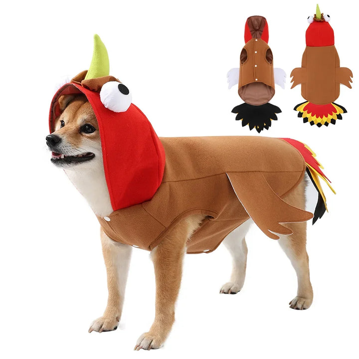 Halloween Dogs Turkey Costume Pets Thanksgiving Costume Winter Clothes Apparel Cosplay Dress Up for Small Medium Large Dogs
