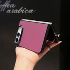 High Quality Solid Color Woven Texture Shockproof Folding Phone Case For IPhone Duo Fashionable Phone Protective Case