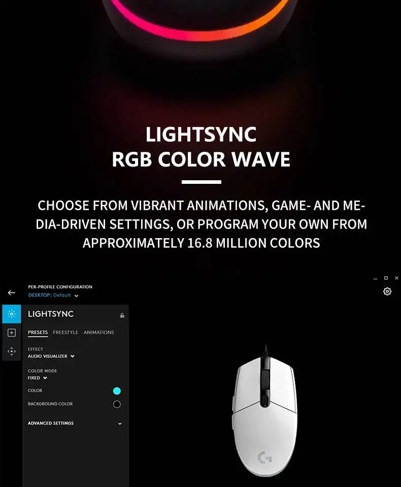g102 Logitech G102/g203/g402 Logitech G102 Wired Gaming Mouse, Adjustable 200-8000 DPI, Comfort Grip, RGB Backlit for PC Laptops