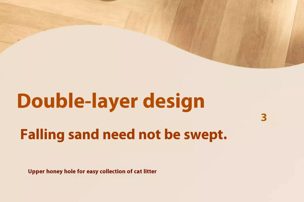 Cat Litter Mat Heavy Duty Waterproof 2 Layer Non Slip Washable Pet Floor Protector Litter Box Sand Stopper Pet Product