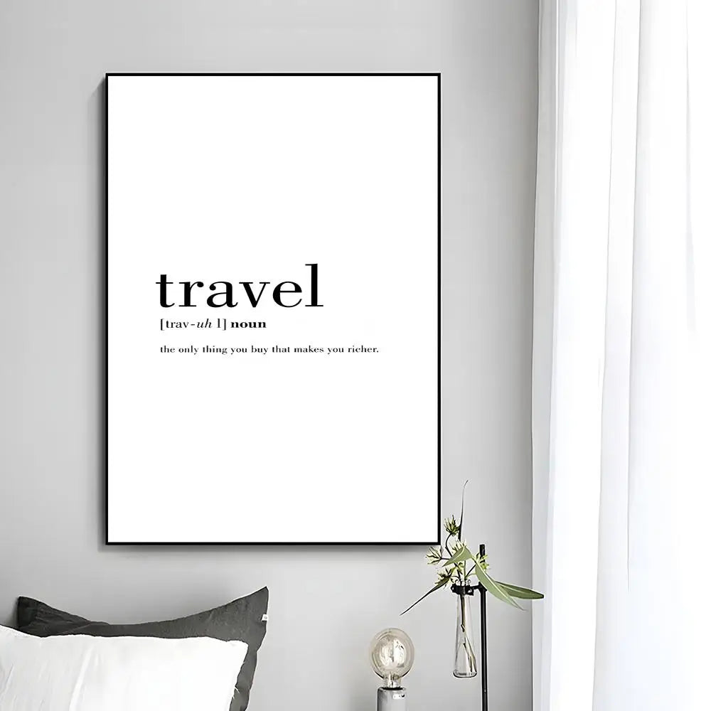 Minimalist Text Inspirational Poster Wall Art Print Poster Decorative Mural Home Decor Gift Unframed
