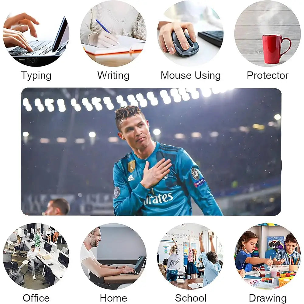 hot team R-rONALDO C Mouse Pad Mousepad Large Gaming Mouse Pad LockEdge Thickened Computer Keyboard Table Desk Mat