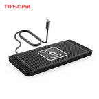 Car Wireless Charger for Iphone 16 15 15 Pro Max 14 13 12 X Samsung S24 S23 Wireless Car Charger Silicone Pad Stand Fast Charger