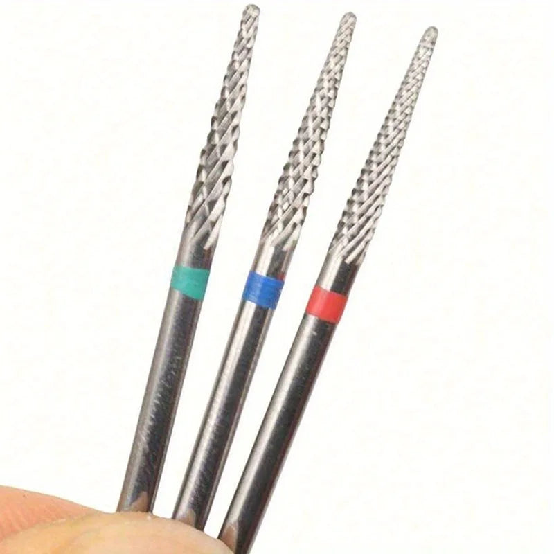 3/32" Quality Professional Tungsten Carbide Dead Skin Remover Nail Drill Bits Safe Carbide Nail Cleaning Drill Bit For Dead Skin