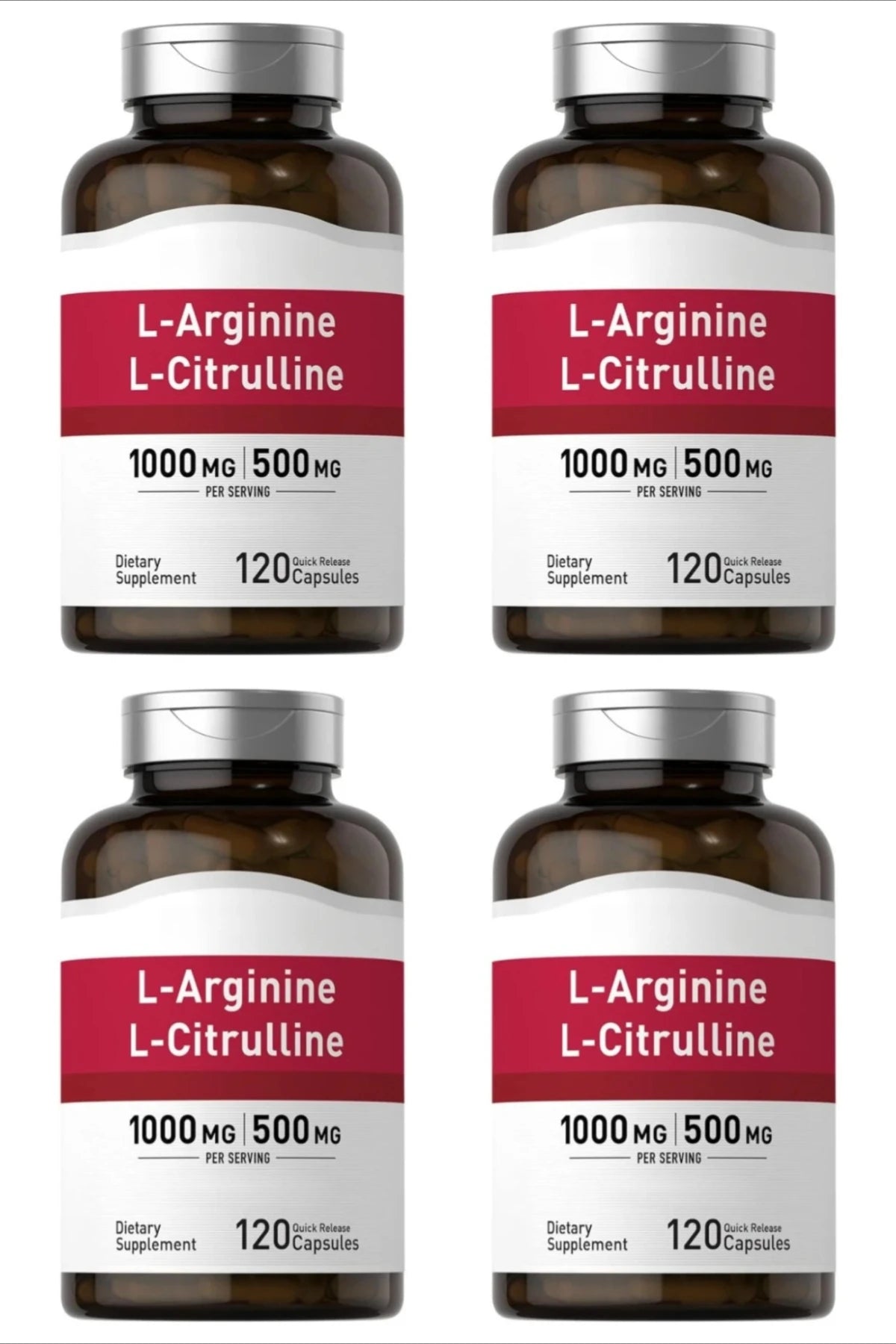 Amino Acid Supplement Capsules 120 Count Provide Energy & Healthy Living Support with 1000mg L-Arginine and 500mg L-Citrulline