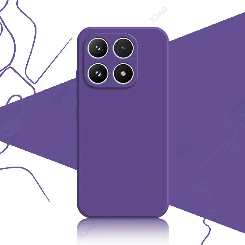 Original Mobile Phone Cases for Xiaomi 17 Xiaomi17 5G 6.3" 360 Soft Luxury Square Liquid Silicone Back Cover Waterproof Bags