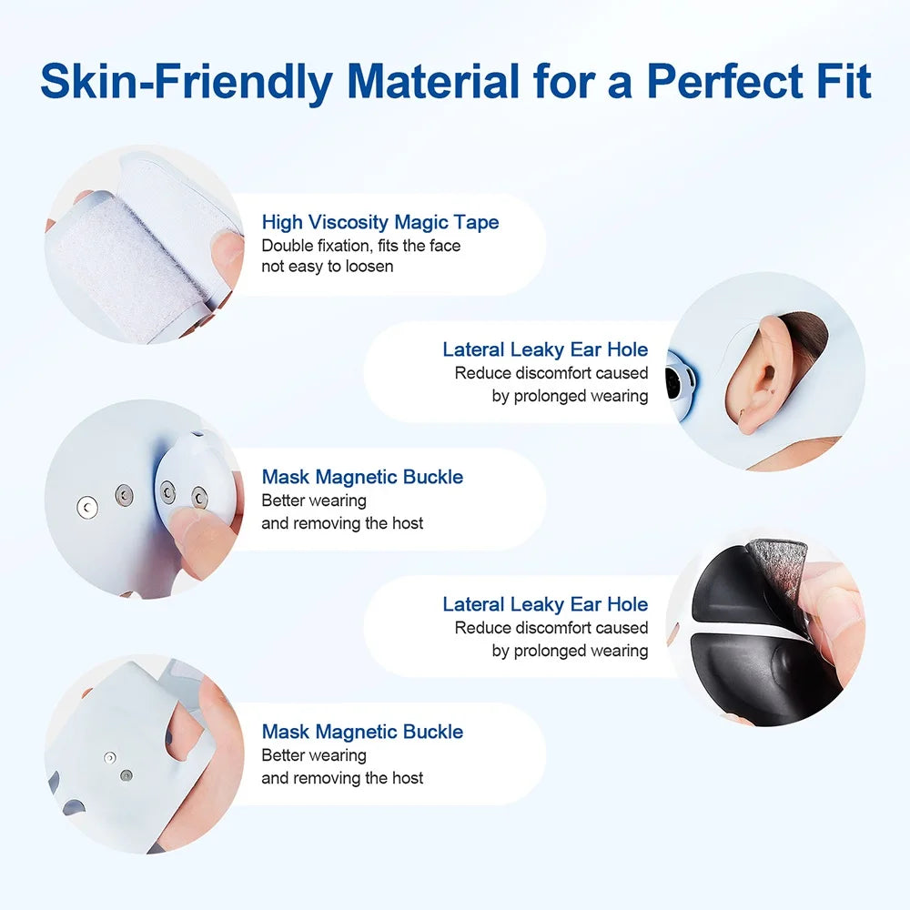 Facial EMS Lifting Machine Chin Cheek Slimming Strap Facial Shaping Massager Double Chin Removal V Line Lift Belt Skin Care Tool