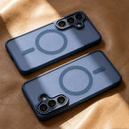 Luxury Matte Case For Samsung Galaxy S26 S25 S24 S23 Ultra Plus FE A56 A36 A26 A17 S25Edge For Magsafe Wireless Charge Cover