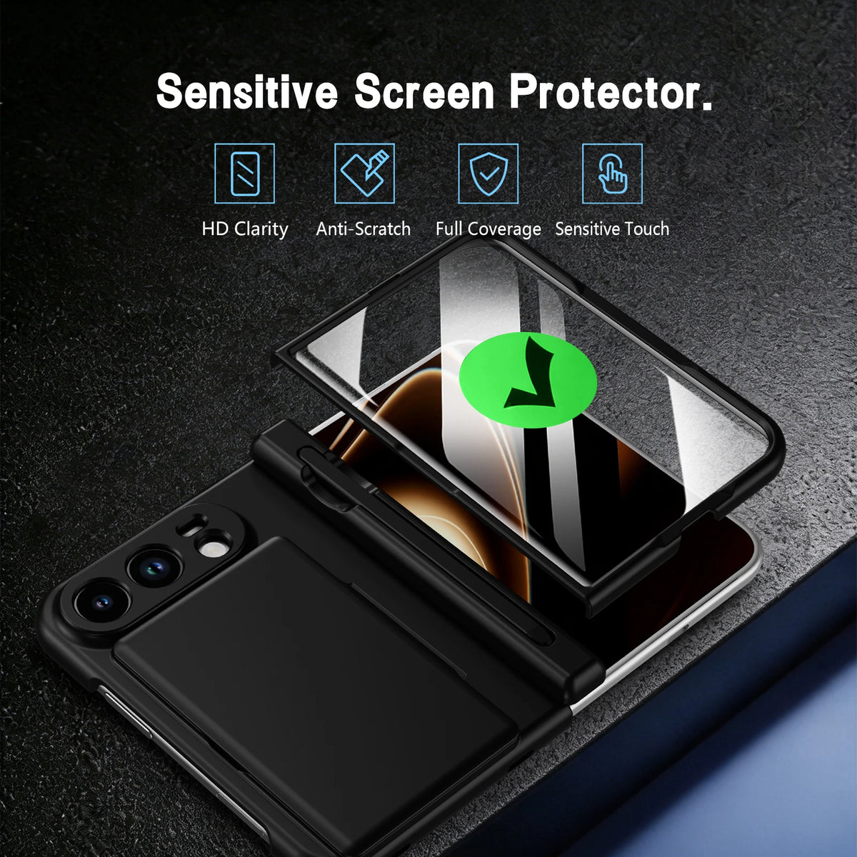 iPhone Duo Case With S Pen Holder Card Wallet Hinge Screen Protector And Stand