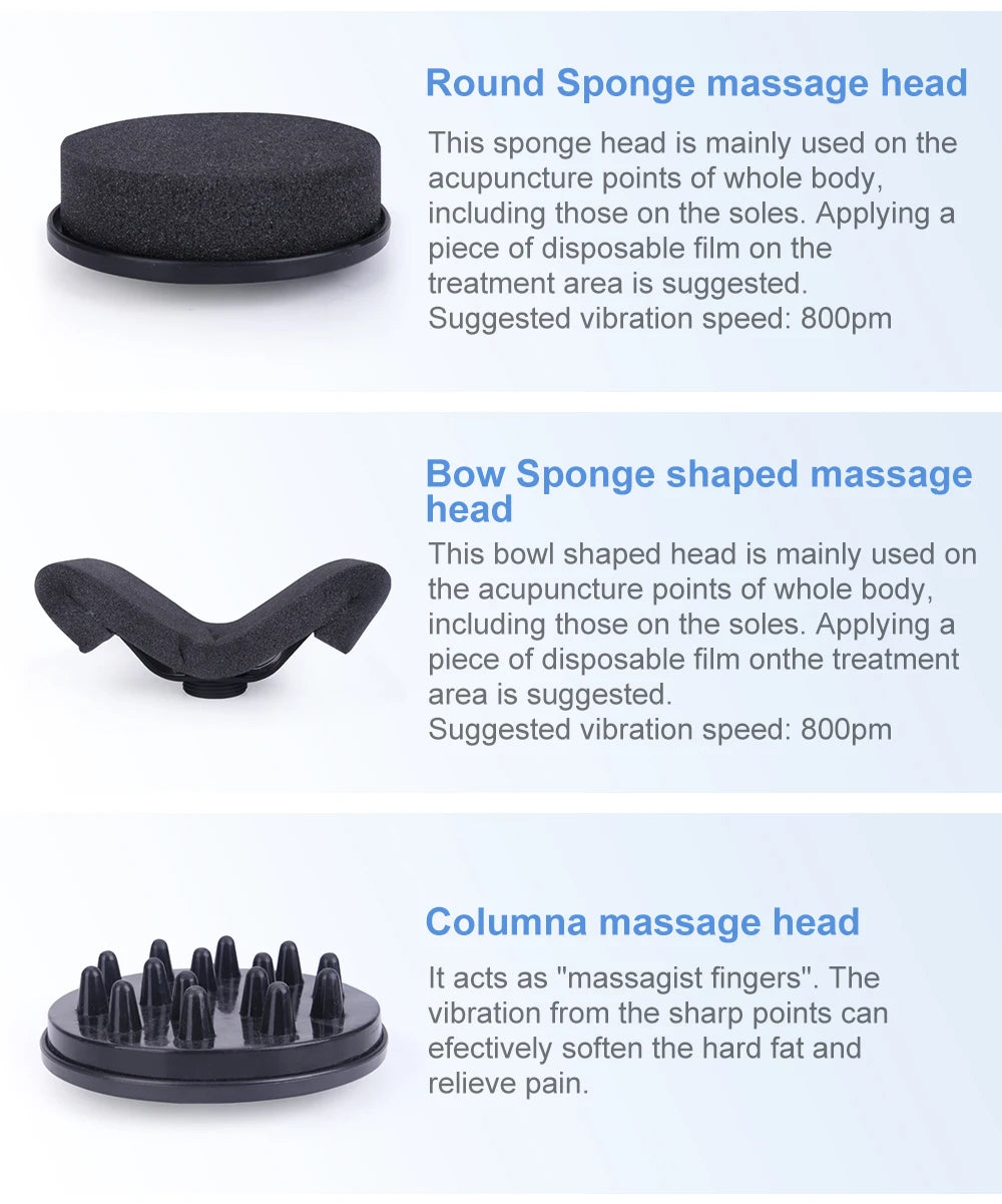 AOKO G5 Vibrating Massage Machine With 5 Massage Heads For Arms Waist Body Massage Anti Cellulite Body Slim Shape for SPA