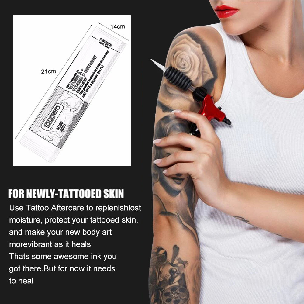 200/100/50/10pcs Tattoo Aftercare Cream Tattoo Vitamin A&D Ointment Repair Gel Tattoo Recovery Gel Body Art Tattoo Repair Supply