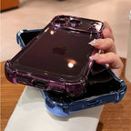 Luxury Electroplate Shockproof Transparent Phone Case For iPhone 18 17 16 15 14 13 12 Pro Max Plus Air Clear Bumper Cases Cover