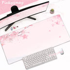 Pink Cherry Blossoms Mousepad Home Computer Table Large Pc Mouse Pad Art Sakura Keyboard Mause Rug Desk Mat Office Accessories