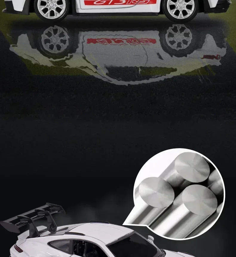1:36 Porsche 911 GT3 RS Alloy Mini Car Model Racing Diecasts Metal Toy Sports Simulation Collection Pull Back Childrens Gifts