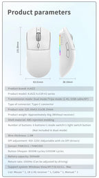 Ajazz AJ139 V2 MC Wireless Gaming Mouse Magnetic Charging Base with Anti Slip Adhesive PAW3311 Sensor Tir Mode Office Mouse